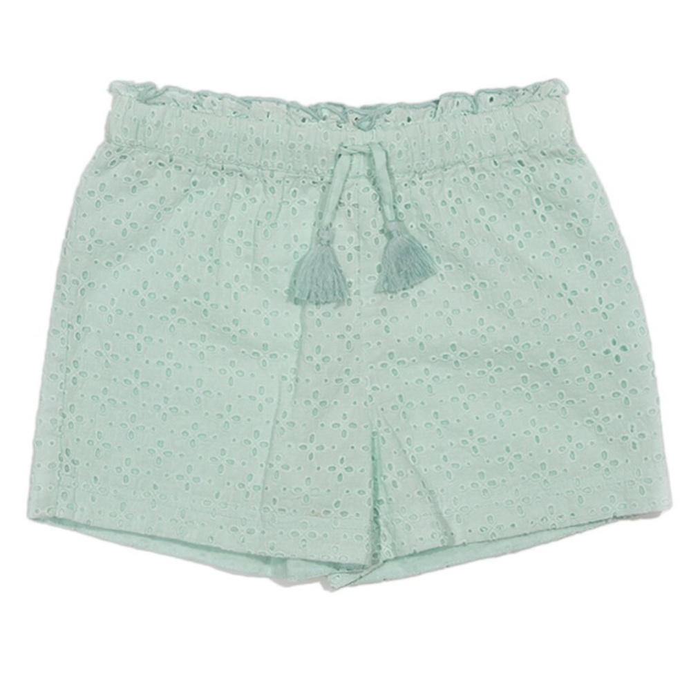 NWT EGGNY Aqua Nori Eyelet Shorts size 14